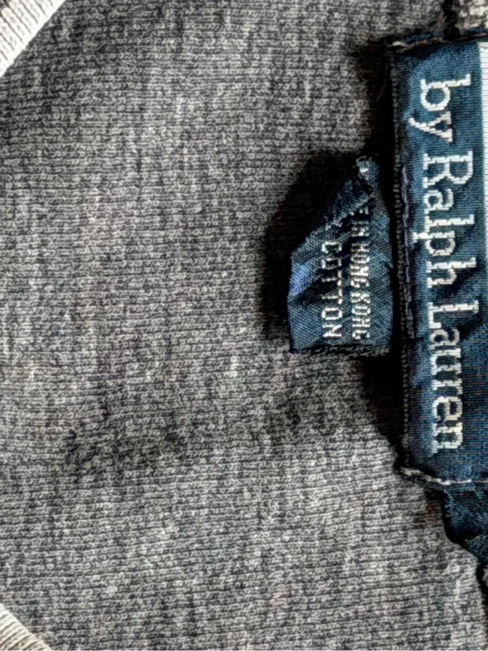 Mens Long  Sleeve V Neck Sweater Sweatshirt Cotton Polo Ralph Lauren Sz XXL Gray